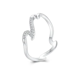 PANDORA stilski prstan z valovi - BSR587
