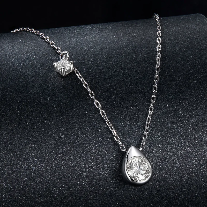 (slika za) PANDORA Style 0,5ct ogrlica iz moissanita (z enim certifikatom) - MSN037 - Ogled 2