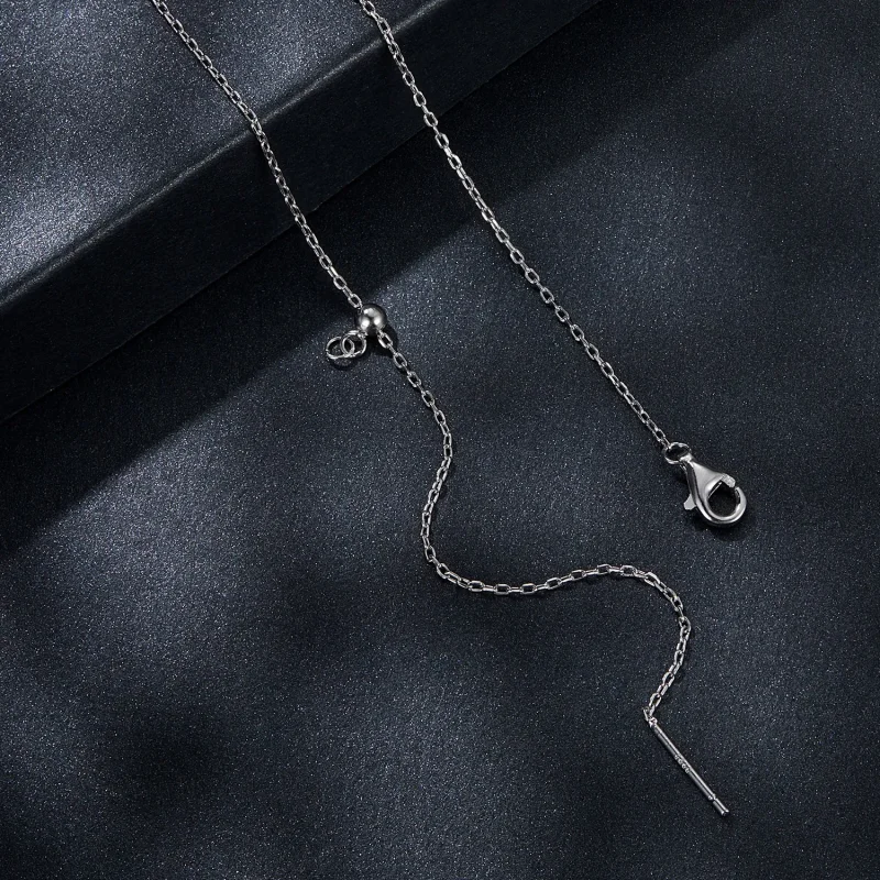 (slika za) PANDORA Style 0,5ct ogrlica iz moissanita (z enim certifikatom) - MSN037 - Ogled 4