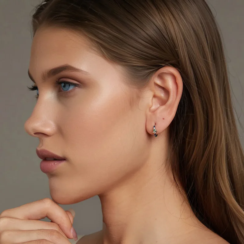 (slika za) PANDORA Style Barvni zvezdni uhani - BSE1048 - Ogled 7