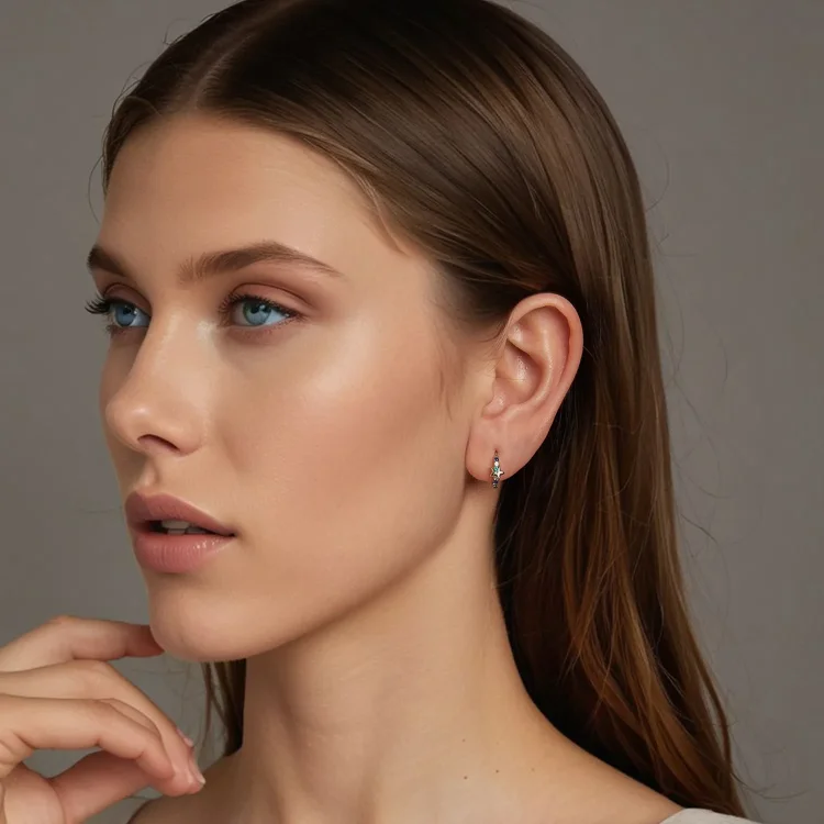 PANDORA Style Barvni zvezdni uhani - BSE1048