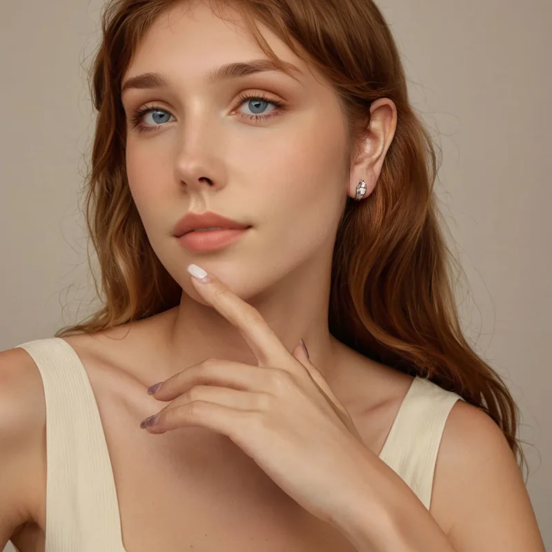 (slika za) PANDORA Style Bleščeči srebrni uhani - BSE1062 - Ogled 8