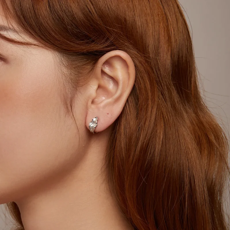 (slika za) PANDORA Style Bleščeči srebrni uhani - BSE1062 - Ogled 10