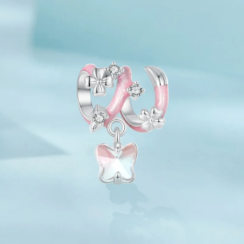 (slika za) PANDORA Style Butterfly Love Flower Perle - SCC2828 - Ogled 2