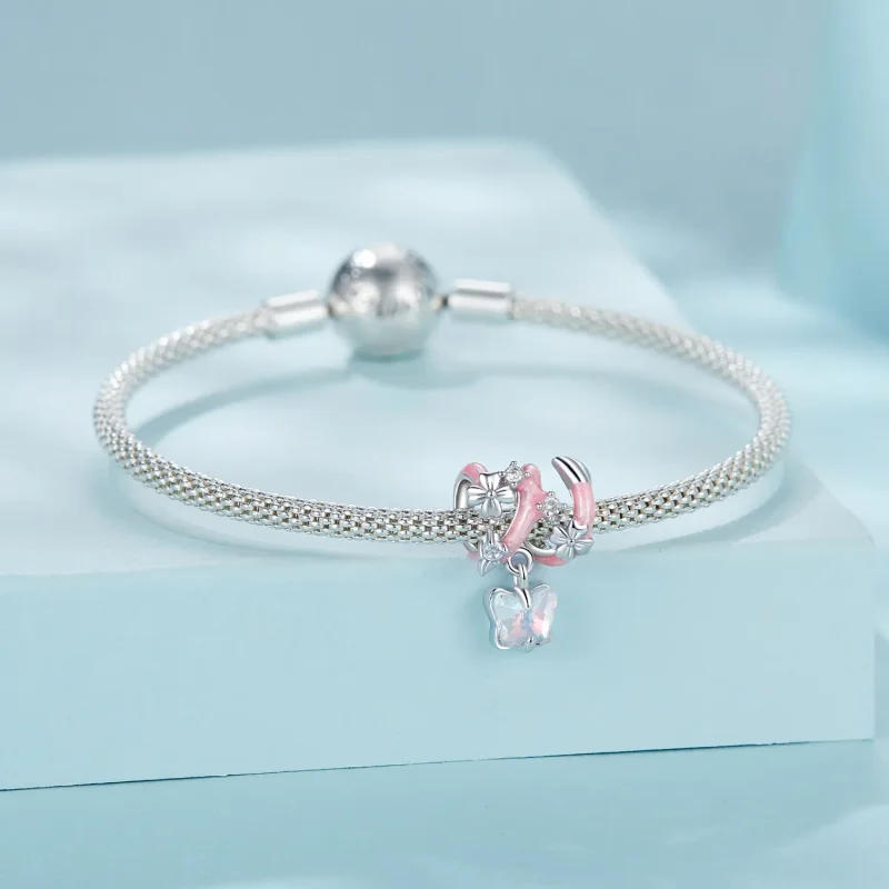 (slika za) PANDORA Style Butterfly Love Flower Perle - SCC2828 - Ogled 4