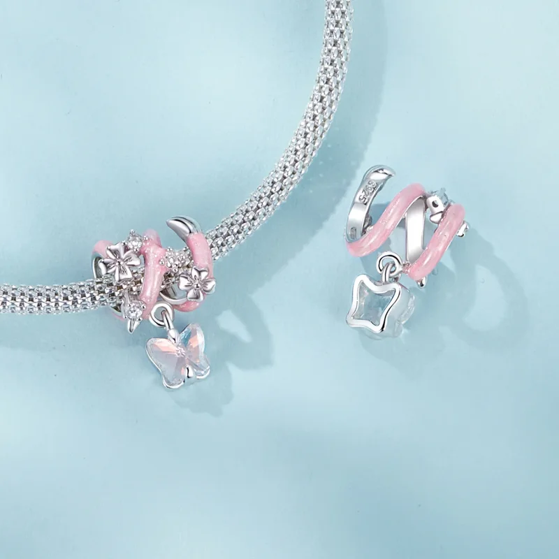 (slika za) PANDORA Style Butterfly Love Flower Perle - SCC2828 - Ogled 5