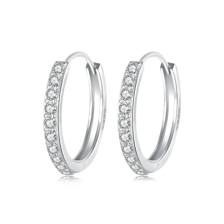 PANDORA Style Enostavni srebrni uhani - BSE1060-AL