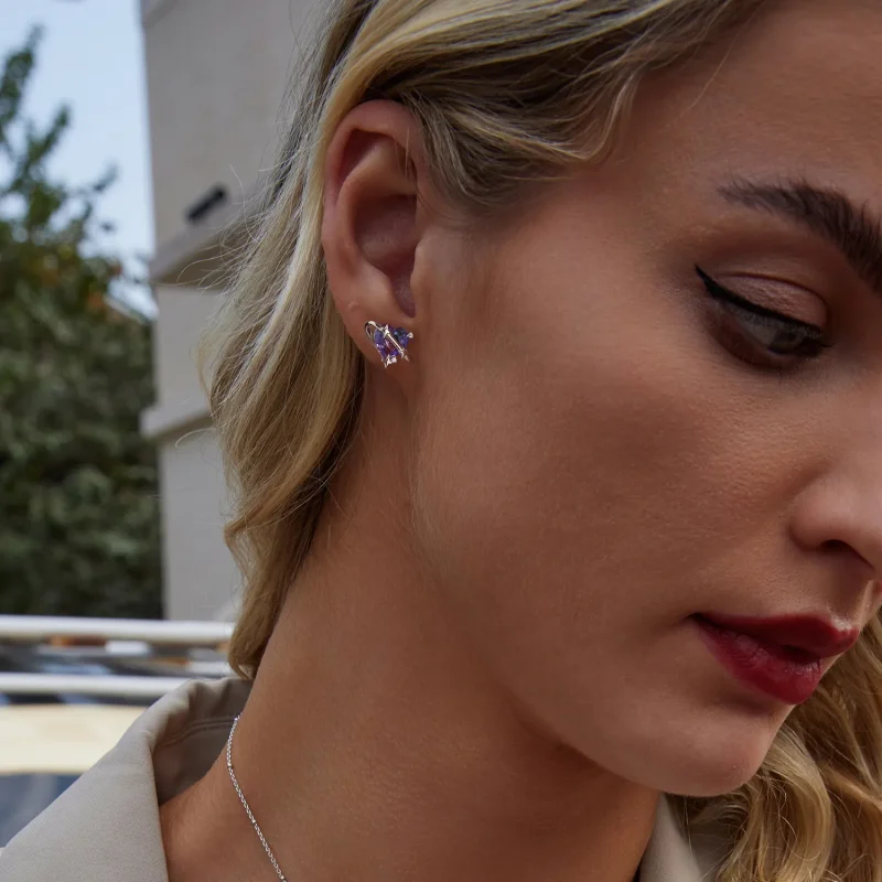 (slika za) PANDORA Style Gradient starry sky uhani - SCE1768 - Ogled 7