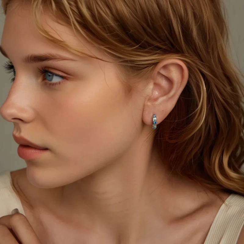 (slika za) PANDORA Style Gramozni uhani - BSE1059 - Ogled 7