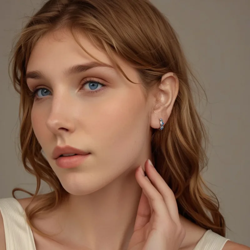 (slika za) PANDORA Style Gramozni uhani - BSE1059 - Ogled 8