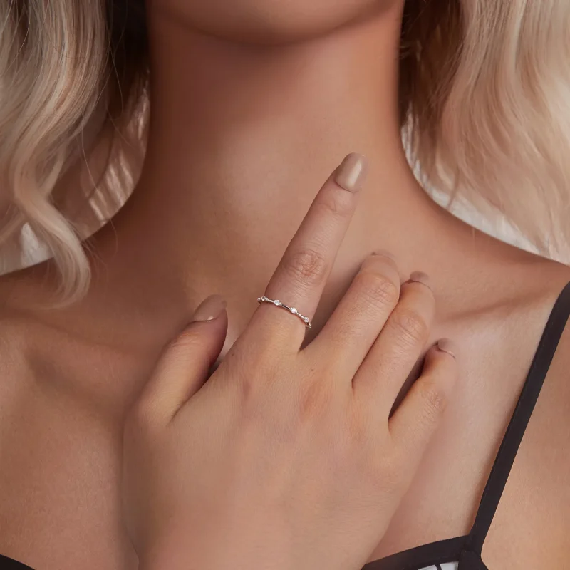 (slika za) PANDORA Style Izjemen majhen enojni prstan - BSR576 - Ogled 6