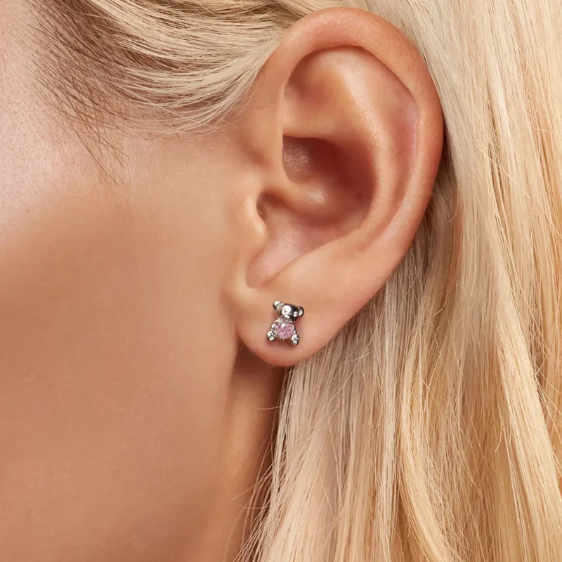 (slika za) PANDORA Style Love Bear Uhani - SCE1774 - Ogled 5