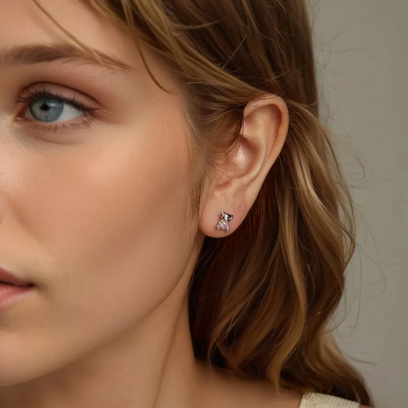 (slika za) PANDORA Style Love Bear Uhani - SCE1774 - Ogled 7