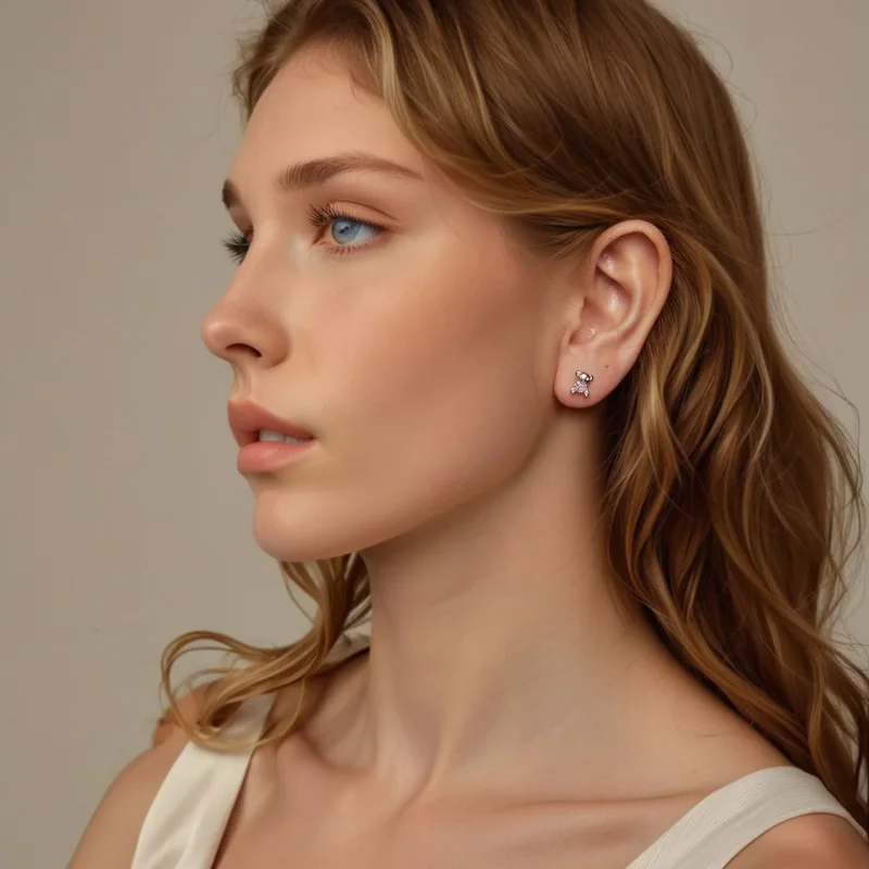 (slika za) PANDORA Style Love Bear Uhani - SCE1774 - Ogled 8