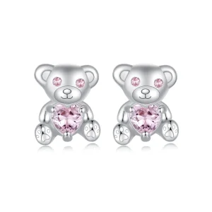 (slika za) PANDORA Style Love Bear Uhani - SCE1774