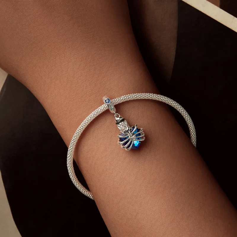 (slika za) PANDORA Style Memorial Rose Heart Blue - BSC1058-BU - Ogled 5