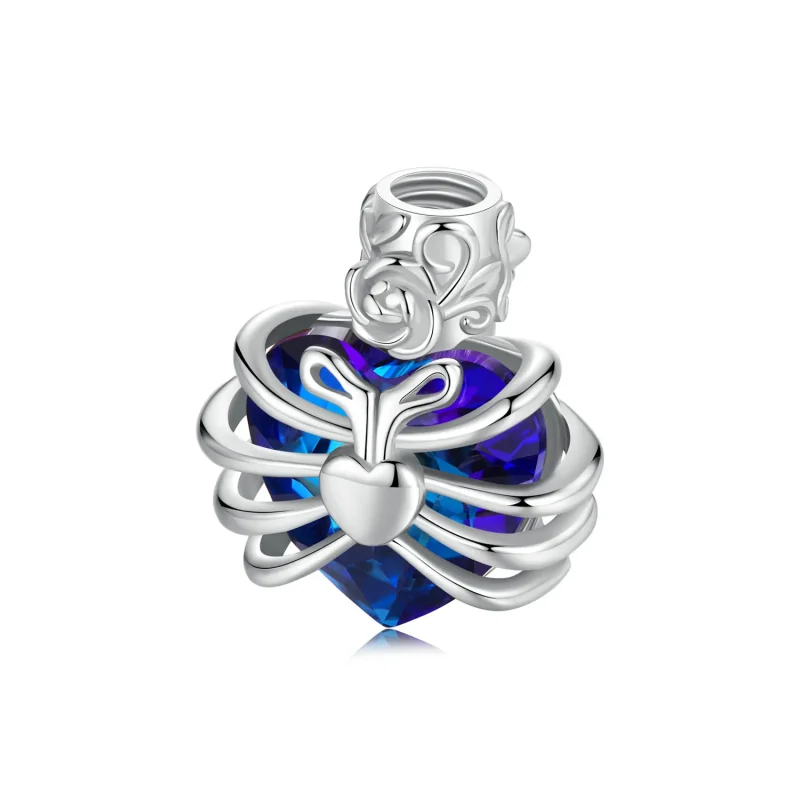 (slika za) PANDORA Style Memorial Rose Heart Blue - BSC1058-BU - Ogled 6