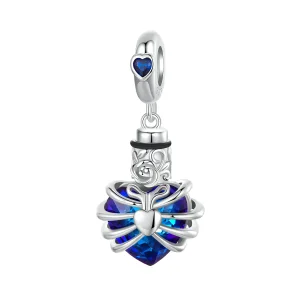 (slika za) PANDORA Style Memorial Rose Heart Blue - BSC1058-BU