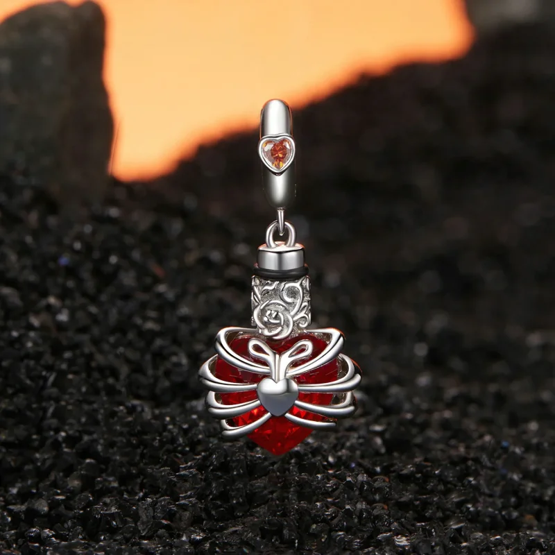 (slika za) PANDORA Style Memorial Rose Heart Red - BSC1058-RD - Ogled 2