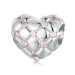 PANDORA Style Pink diamantne kroglice v obliki srca - BSC1054