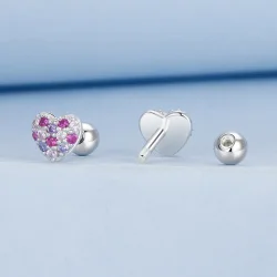 PANDORA Style Pisani uhani s srčki - BSE1044