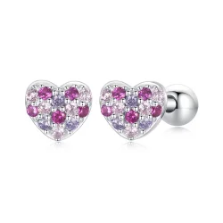 PANDORA Style Pisani uhani s srčki - BSE1044