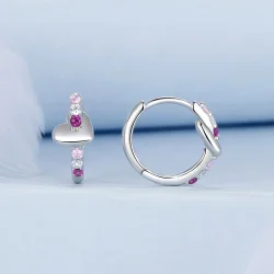 PANDORA Style Pisani uhani s srčki - BSE1049