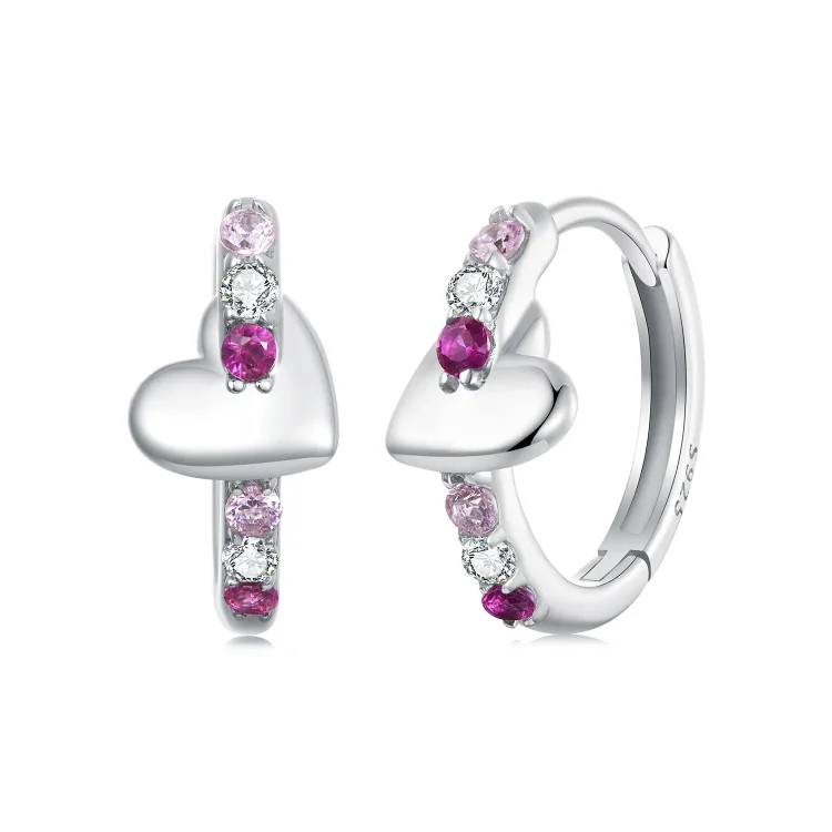 PANDORA Style Pisani uhani s srčki - BSE1049