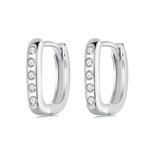 (slika za) PANDORA Style Preprosti uhani v obliki črke D - BSE1084-WH
