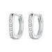 PANDORA Style Preprosti uhani v obliki črke D - BSE1084-WH