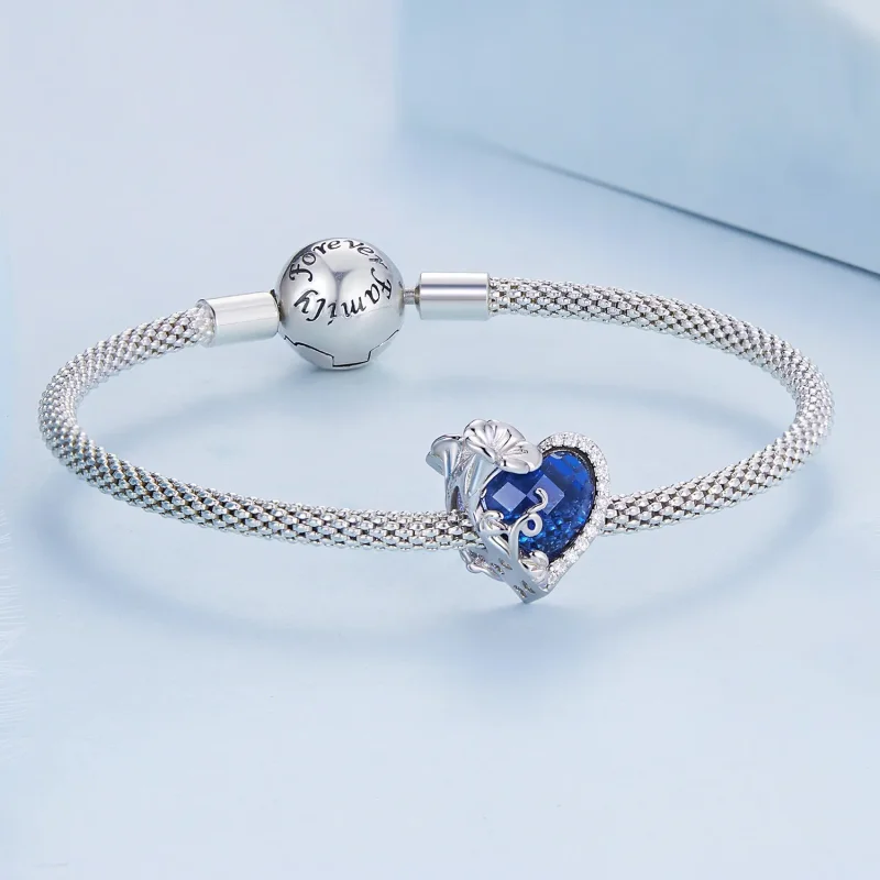 (slika za) PANDORA Style septembrski obesek s srcem iz rojstnega kamna - BSC660-9 - Ogled 4