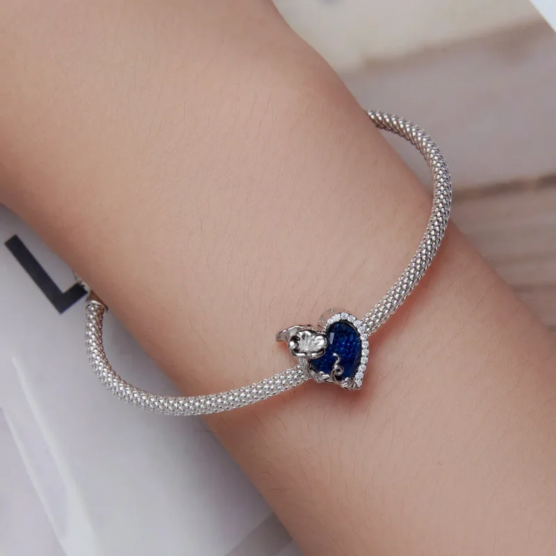 (slika za) PANDORA Style septembrski obesek s srcem iz rojstnega kamna - BSC660-9 - Ogled 6