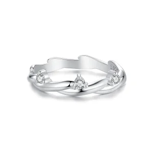 (slika za) PANDORA Style Simple Button Cord Ring - BSR586