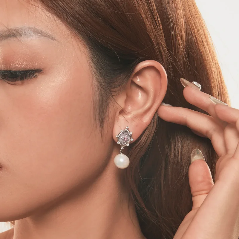 (slika za) PANDORA Style Starlight roza uhani - YIE246 - Ogled 10