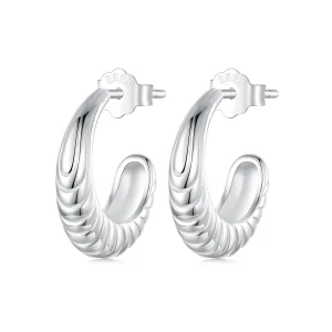(slika za) PANDORA Style Temperament teksturirani uhani - BSE1058