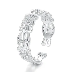 PANDORA Style Vintage širok prstan z vzorcem palače - BSR575-E