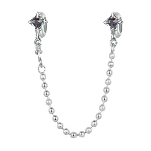 (slika za) PANDORA Style Vintage križna silikonska varnostna veriga - BSC1060