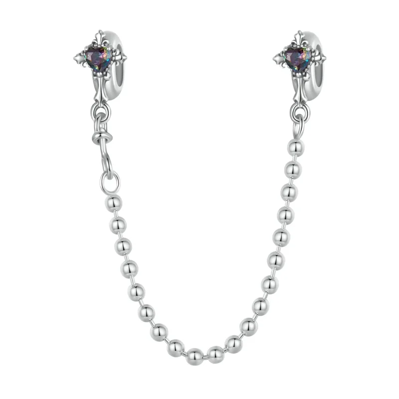 (slika za) PANDORA Style Vintage križna silikonska varnostna veriga - BSC1060 - Slika izdelka