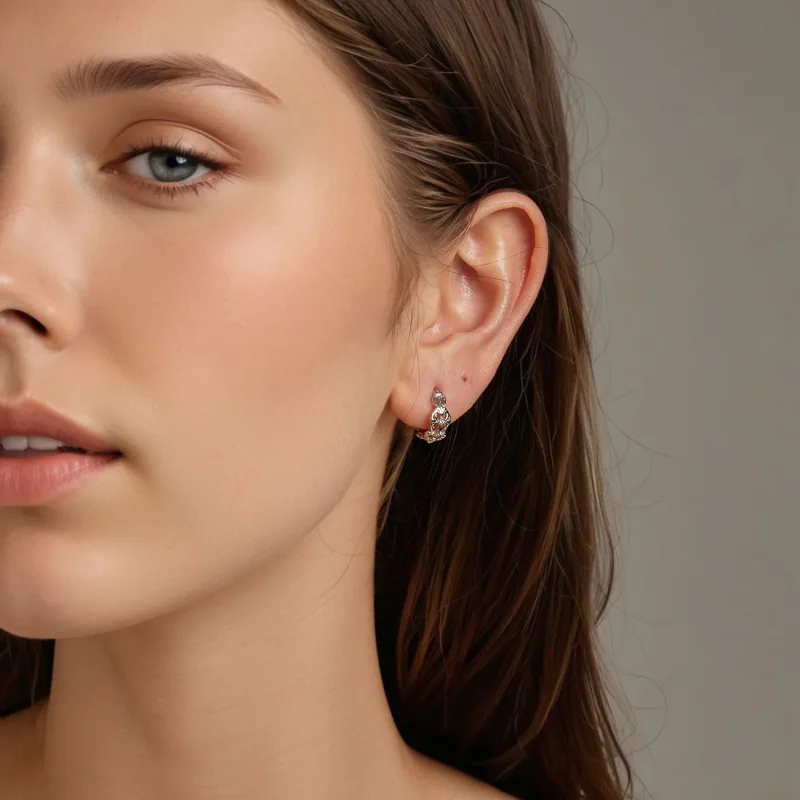 (slika za) PANDORA Style Vintage uhani z vzorcem palače - BSE1055 - Ogled 7