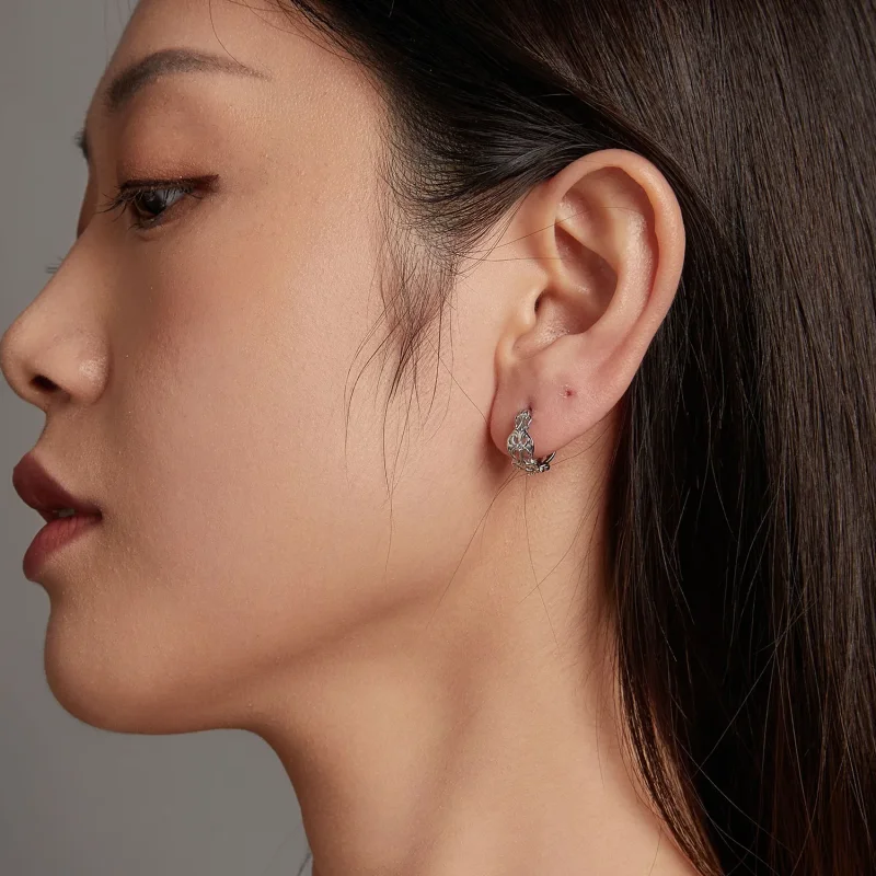 (slika za) PANDORA Style Vintage uhani z vzorcem palače - BSE1055 - Ogled 9