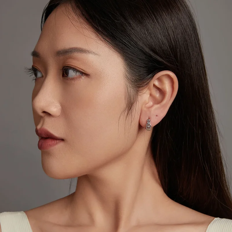 (slika za) PANDORA Style Vintage uhani z vzorcem palače - BSE1055 - Ogled 10