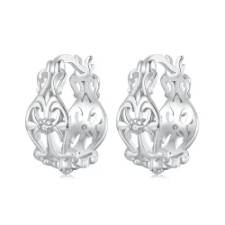 PANDORA Style Vintage uhani z vzorcem palače - BSE1055