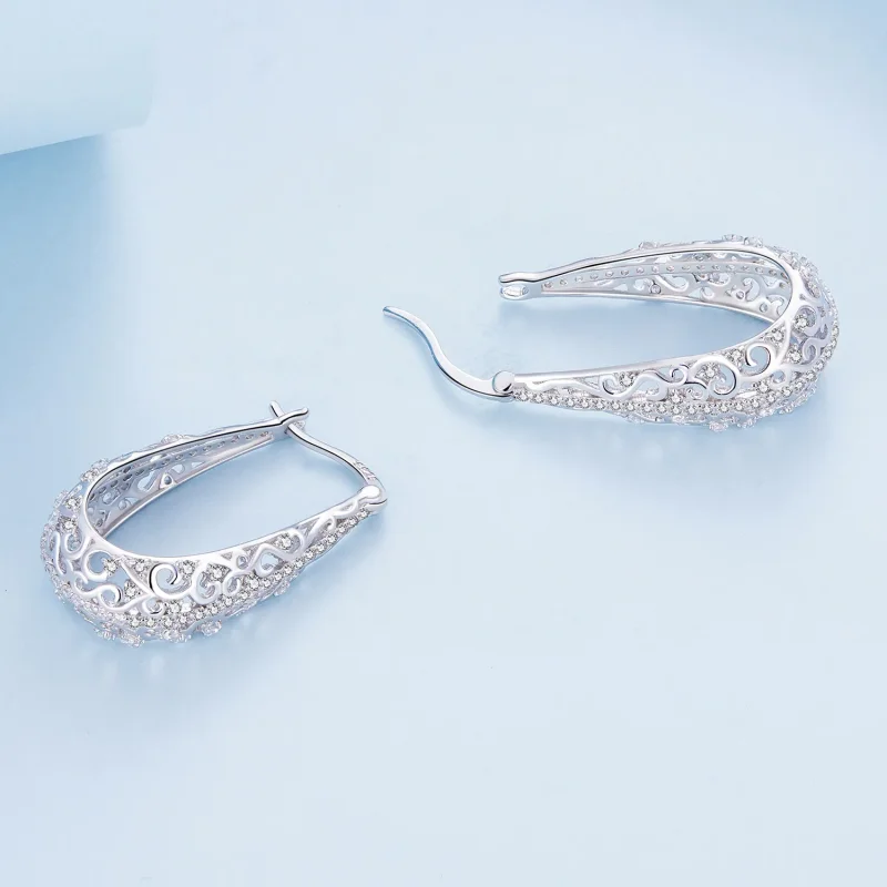 (slika za) PANDORA Style Vzorčasti uhani - BSE753 - Ogled 4