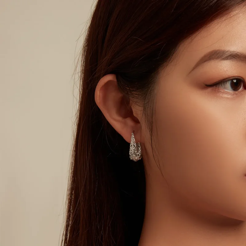 (slika za) PANDORA Style Vzorčasti uhani - BSE753 - Ogled 7