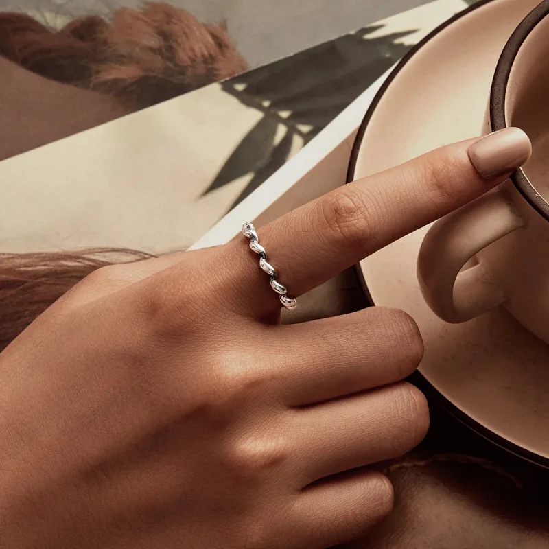 (slika za) PANDORA Style Zvit kovinski prstan - SCR1047 - Ogled 5