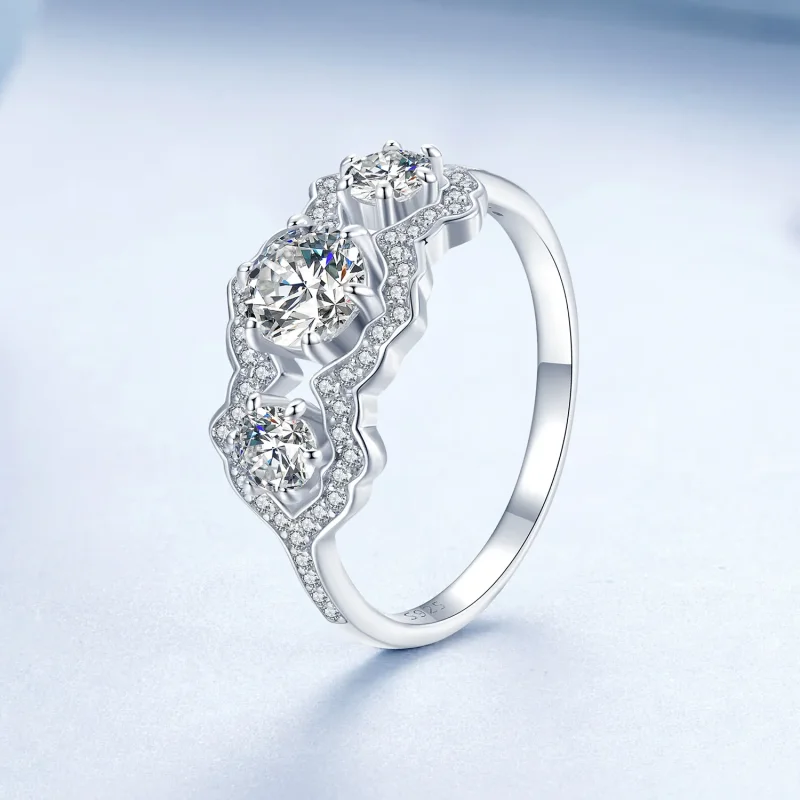 (slika za) Prstan z briljantno zvezdo v stilu PANDORA - BSR584 - Ogled 2