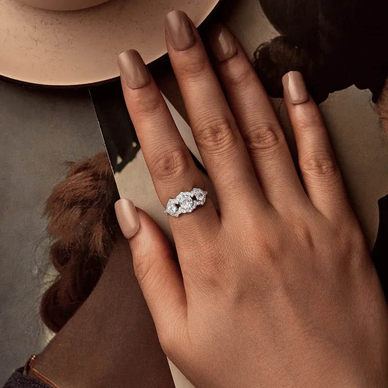 (slika za) Prstan z briljantno zvezdo v stilu PANDORA - BSR584 - Ogled 5