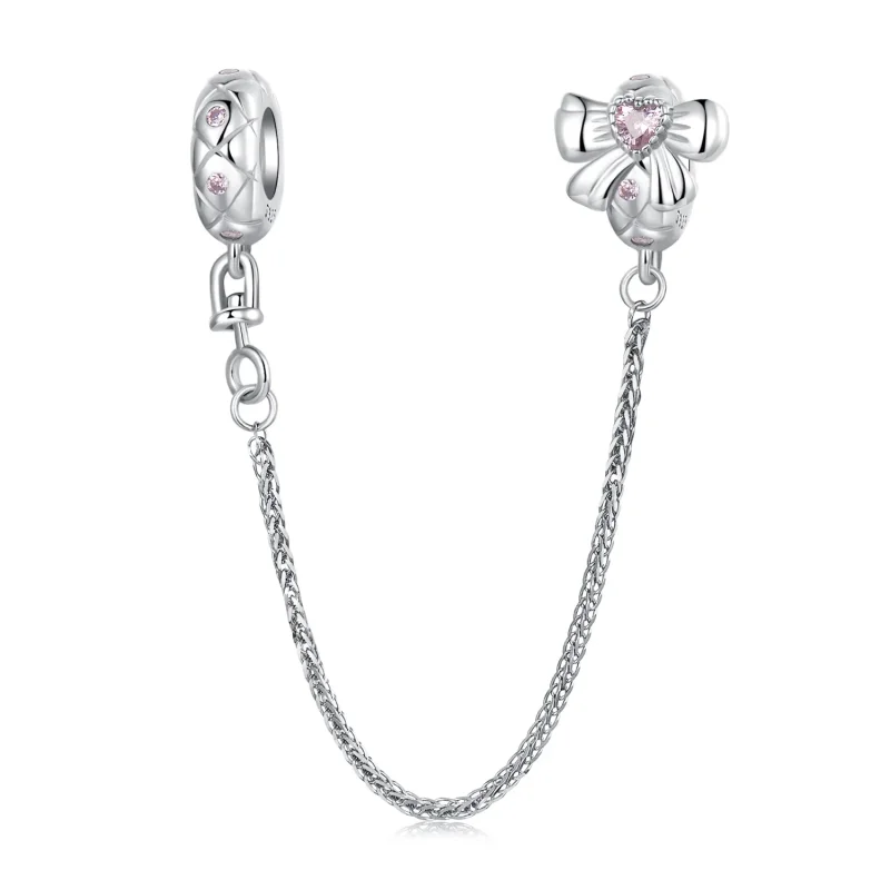 (slika za) Silikonska varnostna veriga s lokom v stilu PANDORA - BSC1053 - Slika izdelka