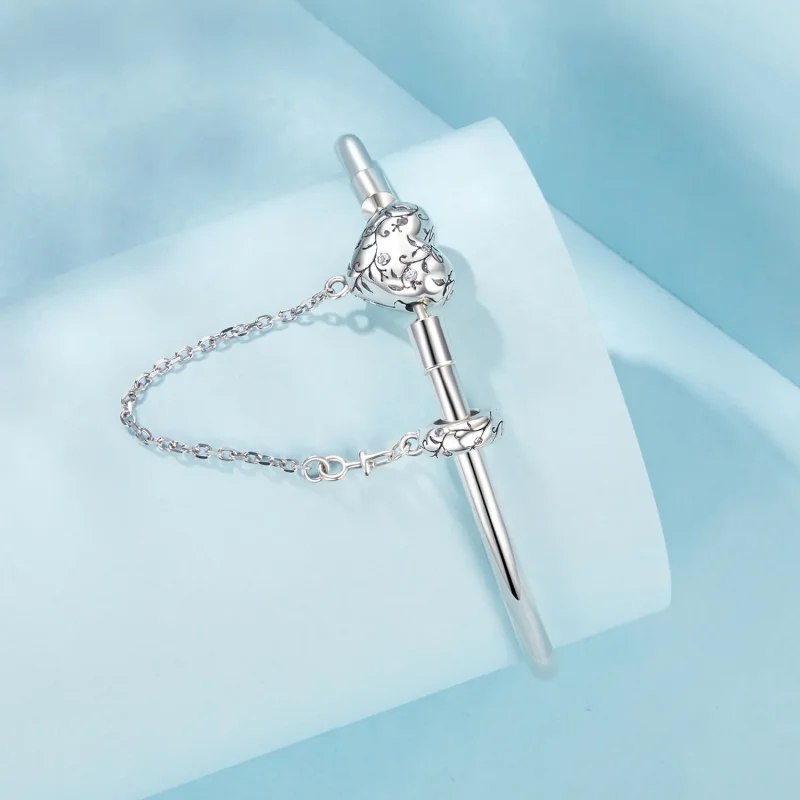 (slika za) Starodobna zapestnica v obliki srca PANDORA - SCB287 - Ogled 2