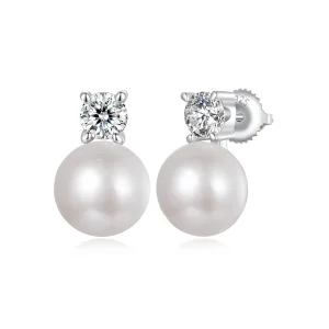 (slika za) Uhani iz naravnega bisera PANDORA Style 0,5ct iz moissanita - MSE042-L